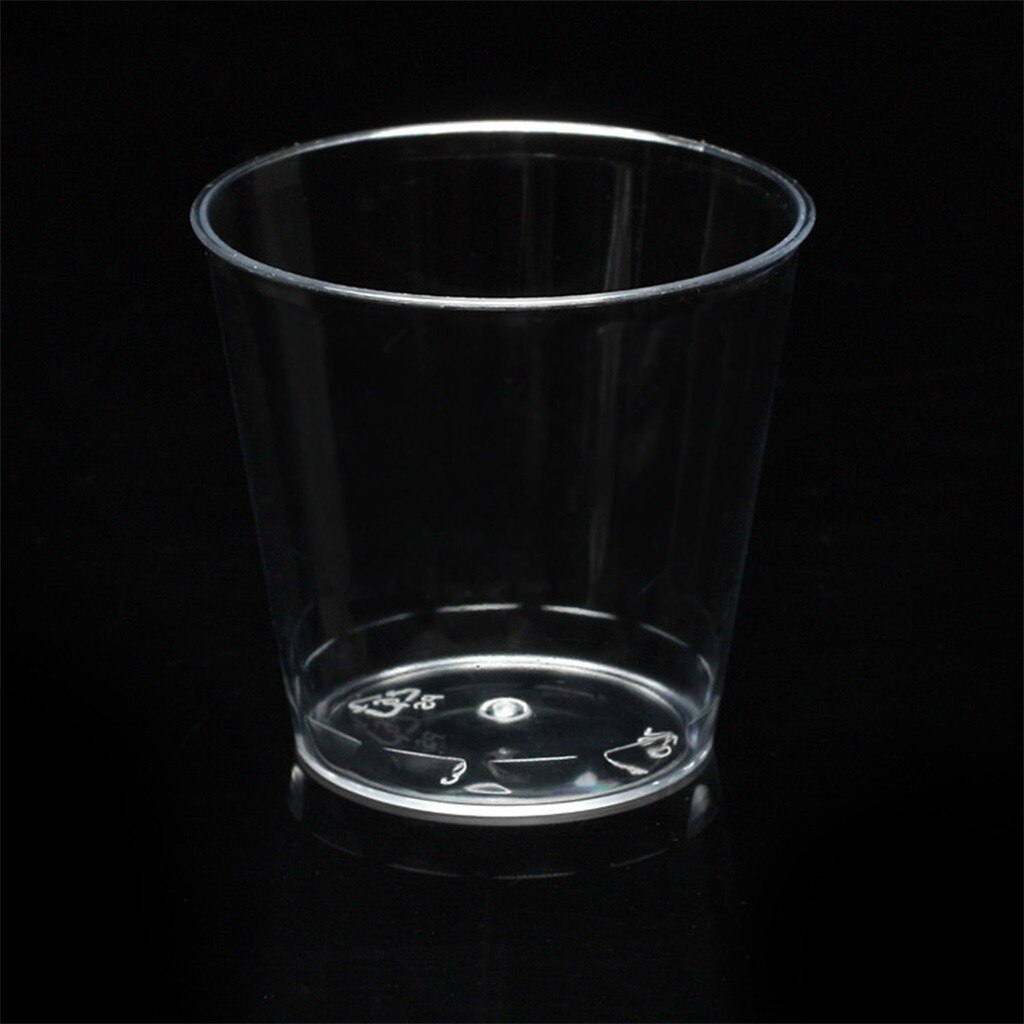 Mini vasos desechables de plástico transparente para fiestas, vasos de gelatina, accesorios de cocina para cumpleaños, 30/50 Uds.: 50pc