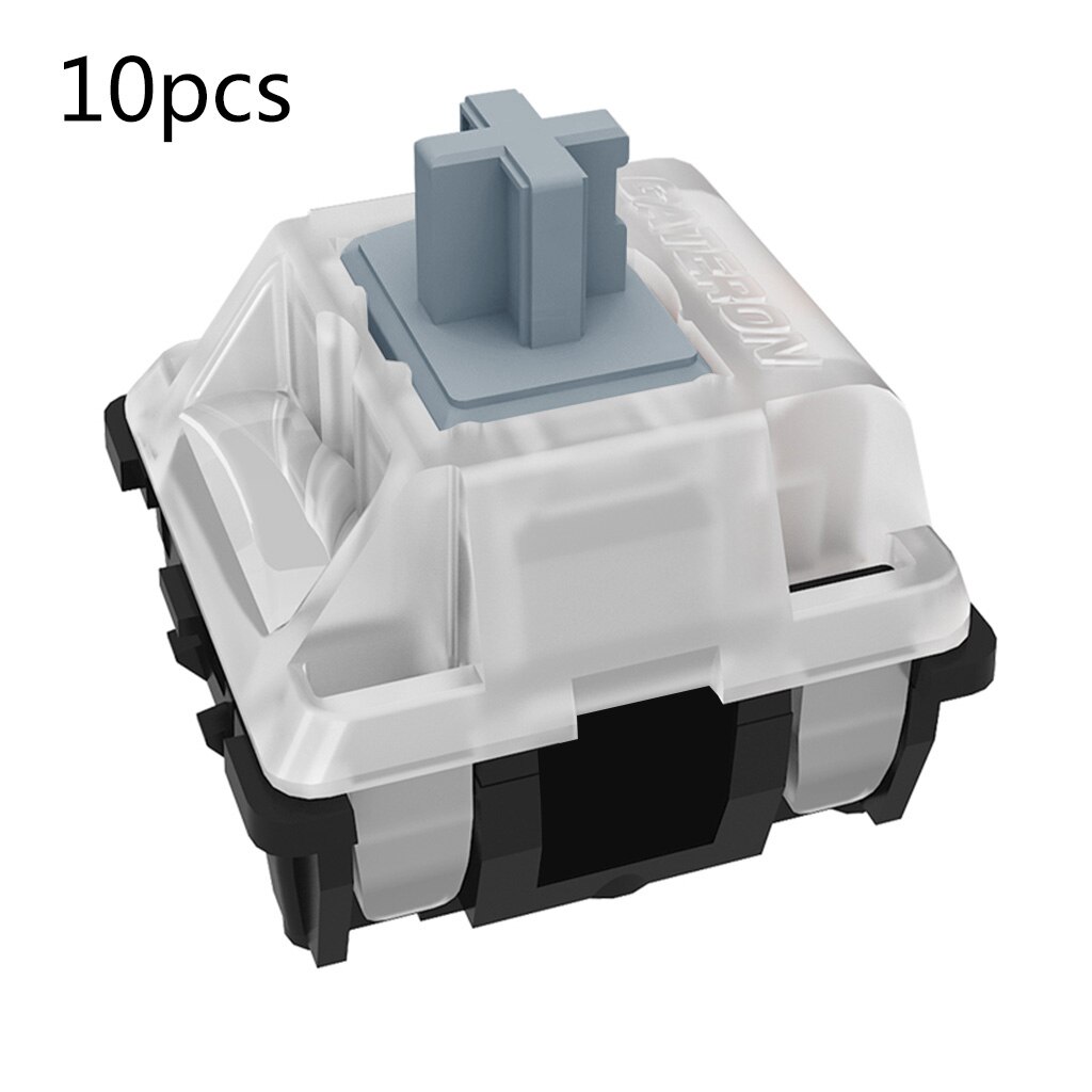 Gateron-interruptor óptico para reemplazar el Teclado mecánico, conmutador óptico GK61 SK64, azul, rojo, marrón, negro, amarillo, eje blanco: 10Pcs Silver