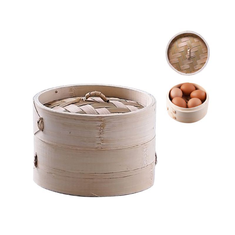 Vaporera de bambú itchen, vaporera asiática para Dumplings Dim Sum