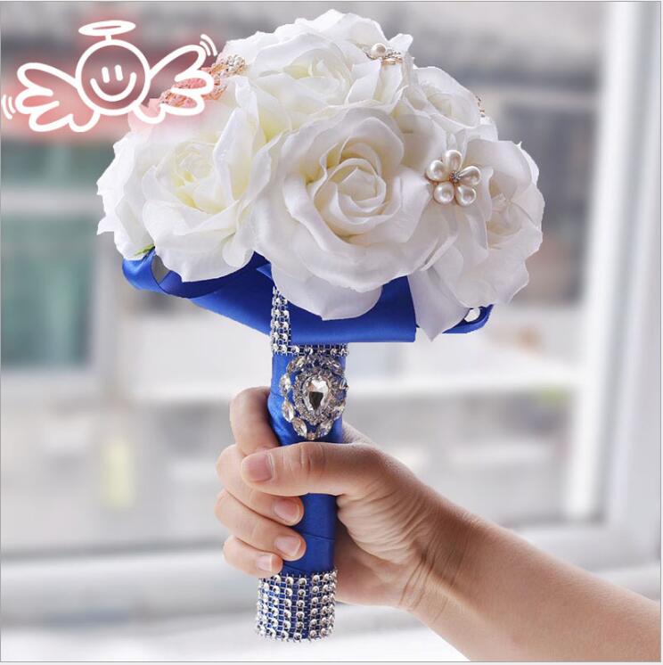 Bridal Bouquet Artificial Foam Flowers Roses For Women Wedding Arrangement Bridal Bouquet Wedding Bouquets D413: Default Title