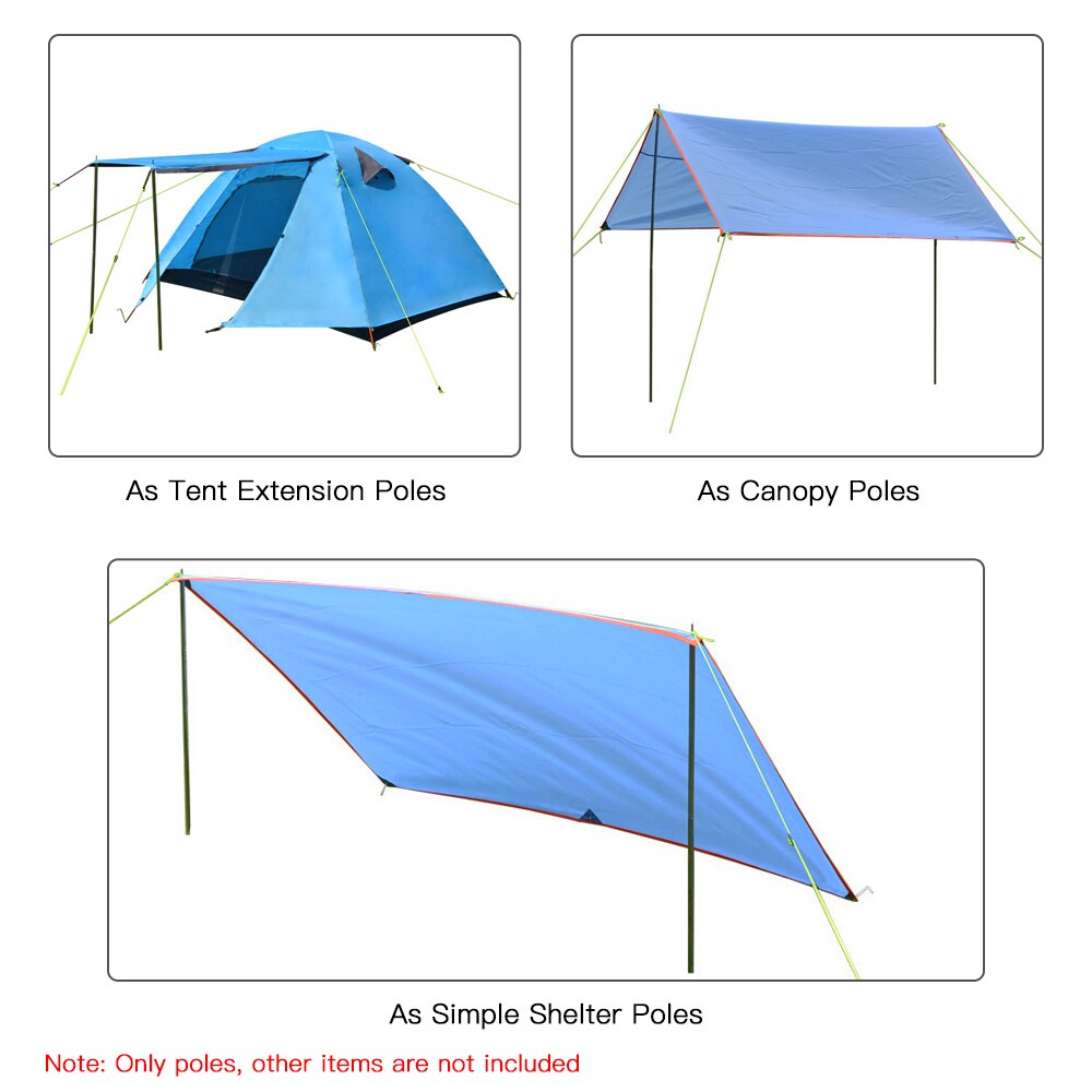 Camping Awning Rod Stand Extending Camping Tent Poles Support Rod Outdoor Beach Tent Accessories Garden Shelter