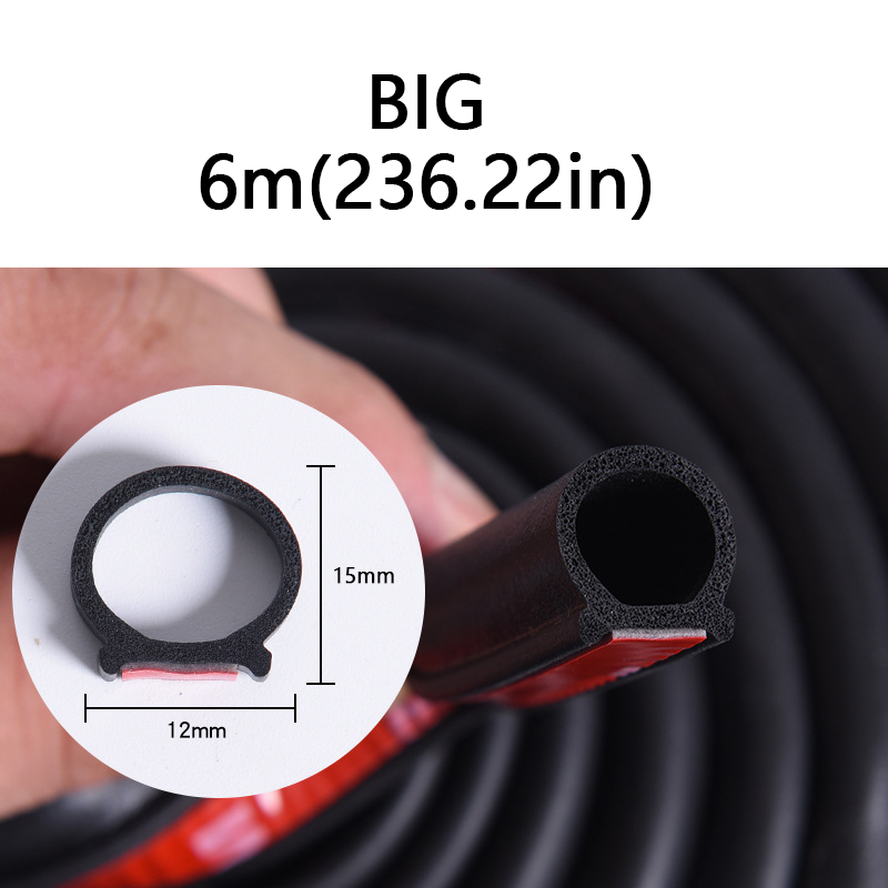 D Shape Car Door Waterproof Weatherstrip Strip Car Rubber Strip Seal Epdm Auto Rubber Door Seals For Car Exterior Parts: Yellow