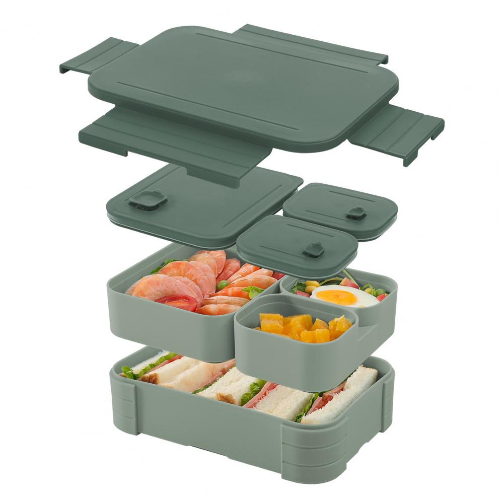 Lunch Box Leak Proof Bpa-free Bento Lunch Box for Adults Kids Multi-compartment Meal Planning Container for Work: WIT