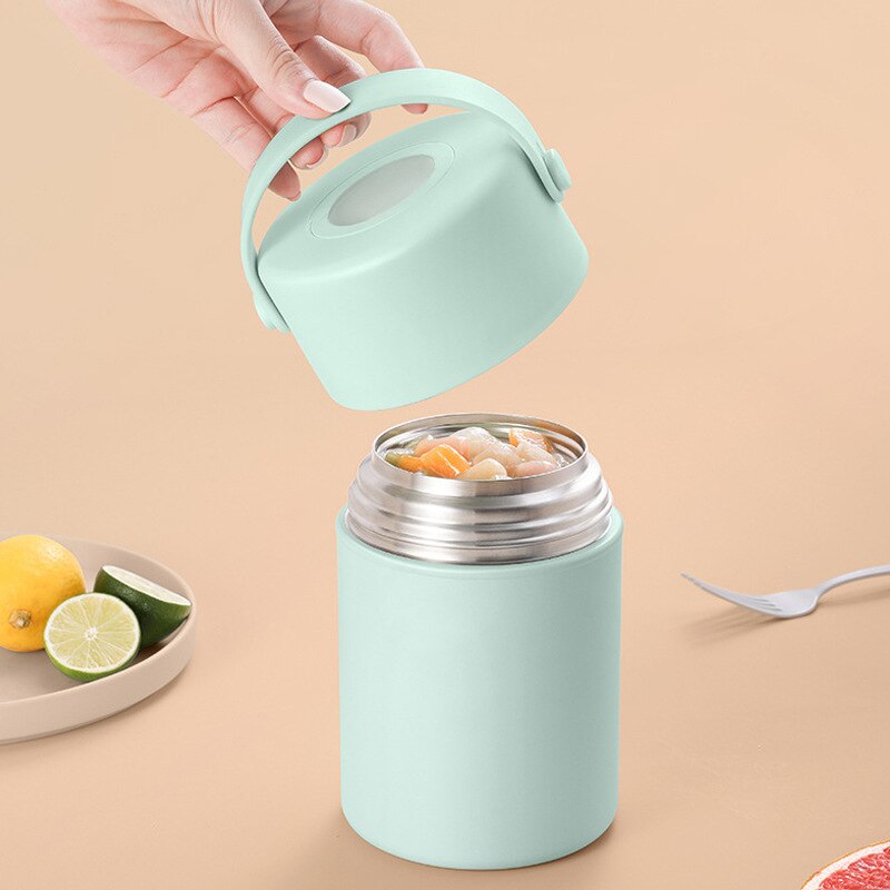 Marmite à ragoût en acier inoxydable 316, pour homme et femme, poignée Portable, boîte à déjeuner, tasse Thermos, pour étudiant et employé de bureau