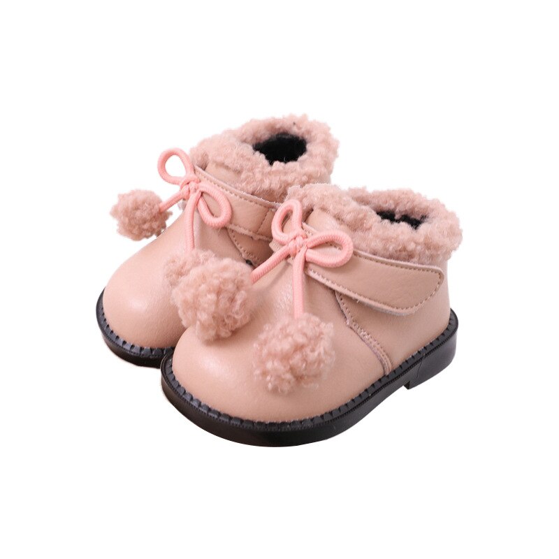 Winter Baby Mädchen Stiefel 1-2 Jahre alt freundlicher Schuhe Kleinkind Mädchen Baumwolle gepolsterte Schuhe Vlies Stiefel