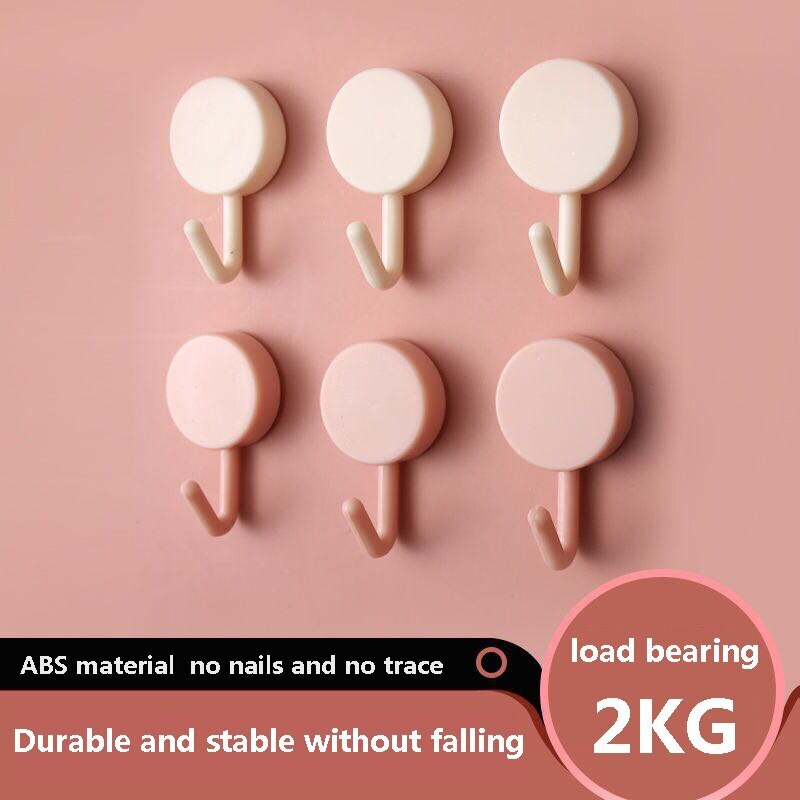 10Pcs Wall Hooks Self Adhesive Waterproof Hooks Seamless Hanging Hook for Kitchen Office Bedroom Living Room