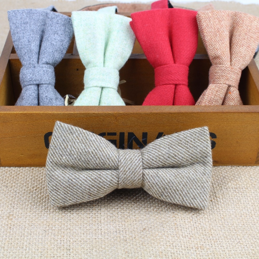Overlegen klassisk formell ull bomull sløyfe gravata flere farger houndstooth mønster slips herre luksus slips tweed sløyfe