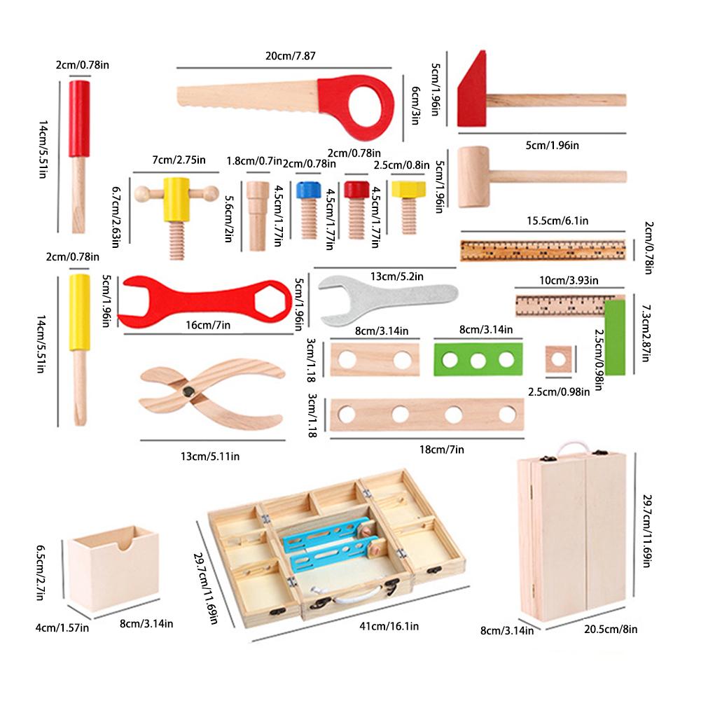 Houten Tuin Gereedschap Speelgoed Voor Kinderen Reparatie Tools Pretend Play Milieu Plastic Techniek Onderhoud Tool Speelgoed