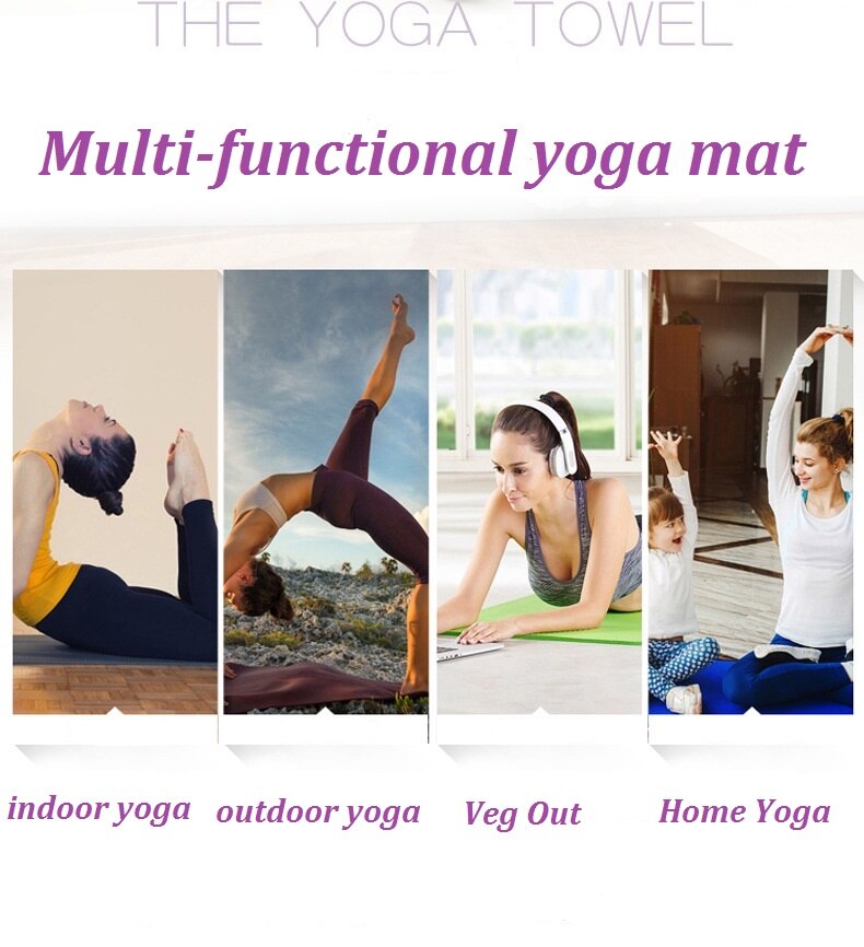 Yoga Mat 6mm Thick TPE - 183x61cm Non-Slip Dual-Color Fitness Pilates Gym Exercise Training Pad