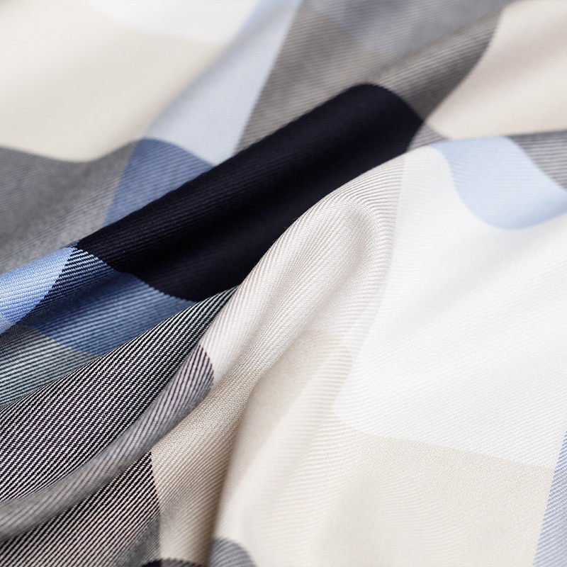 Pearlsilk Japanischen Plaid Garn Gefärbt Wolle Dünne Glatte Stoffe Bekleidungs Materialien Herbst Frauen Hemd NäHenne Tuch