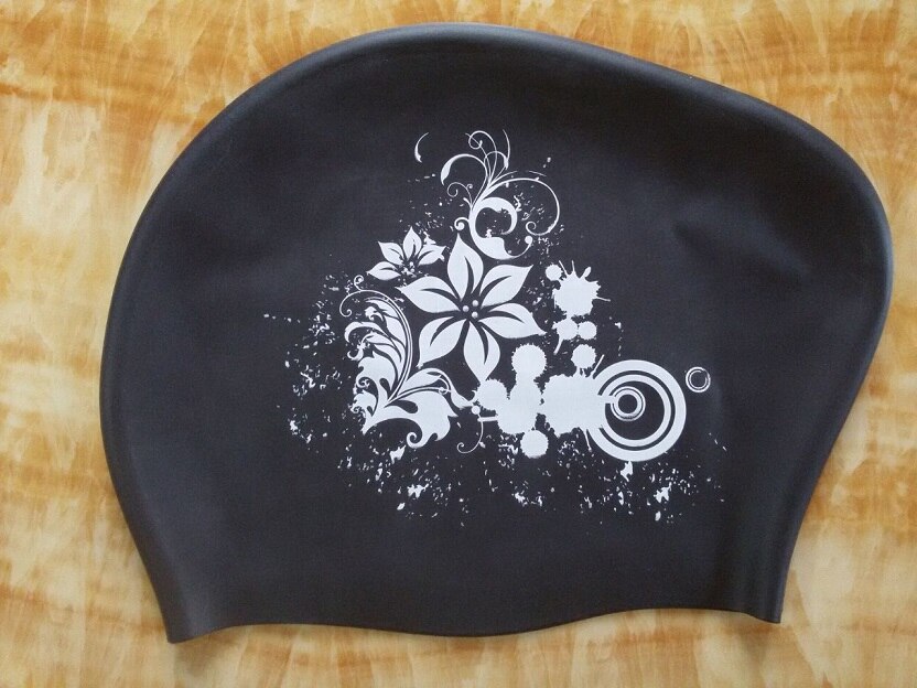 Women Silicone Waterproof Swimming Cap Ladies Long Hair Protection High Elastic Swim Caps For Surfing Diving Pool Hat Free Size: black