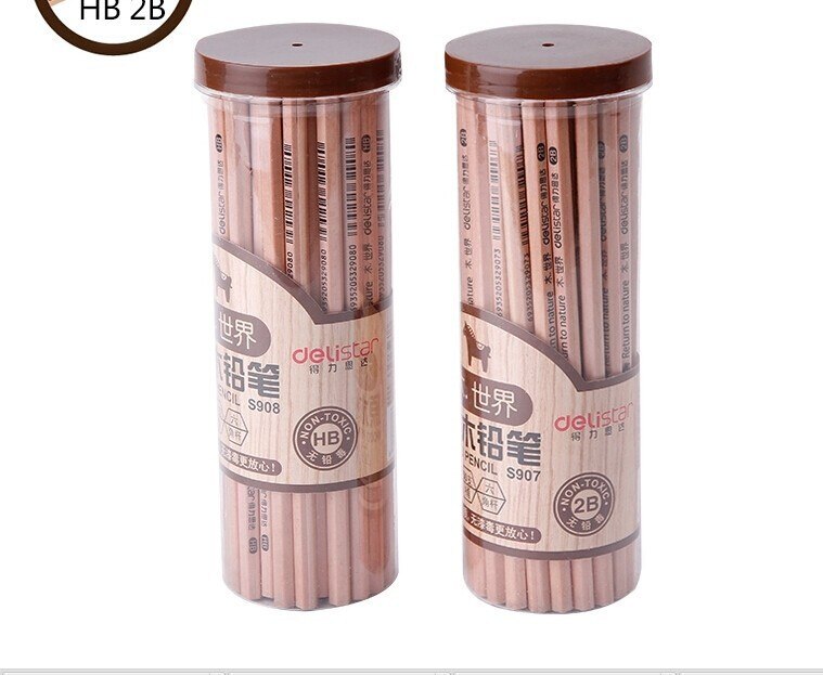 50 pcs wooden pencil Wood barrels HB pencil student office stationery pencil environmental pencils