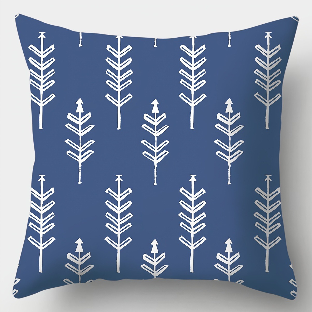 Fodera per cuscino moderna con chiusura a cerniera Fodera per cuscino stampata decorativa per divano da soggiorno in poliestere intrecciato a mano: S / Profondo Zaffiro