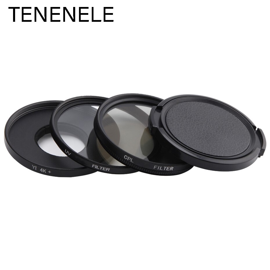 TENENELE For Yi 4K Lite Action Camera Filter CPL/UV/ND2 4 8 12.5X Macro Lens Filters Kit For Xiaomi Yi 4K+ Plus Camera Accessory: UV CPL