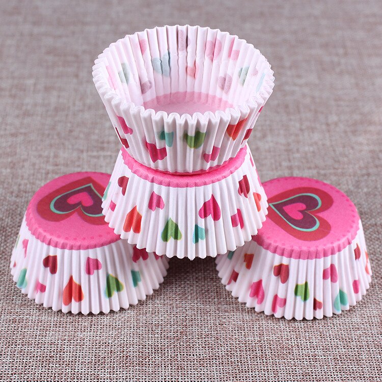 100 Stk/set Papier Cake Formulieren Cupcake Liner Bakken Muffin Box Cup Case Party Tray Cakevorm Decorating Gereedschap Muffin Cupcake papier