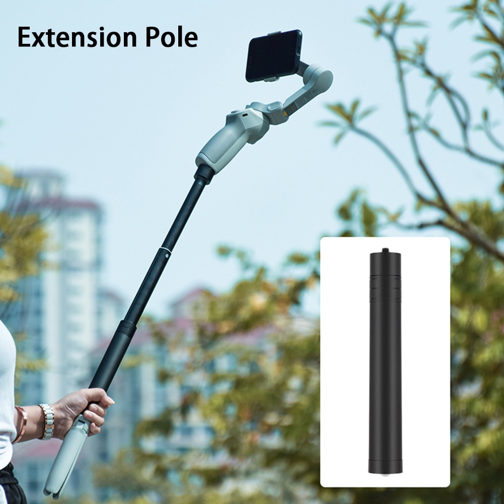 Adjustable Gimbal Extension Pole Portable Outdoor Travel Selfie DSLR Camera Stabilizer Accessory Aluminum Alloy For DJI OM4