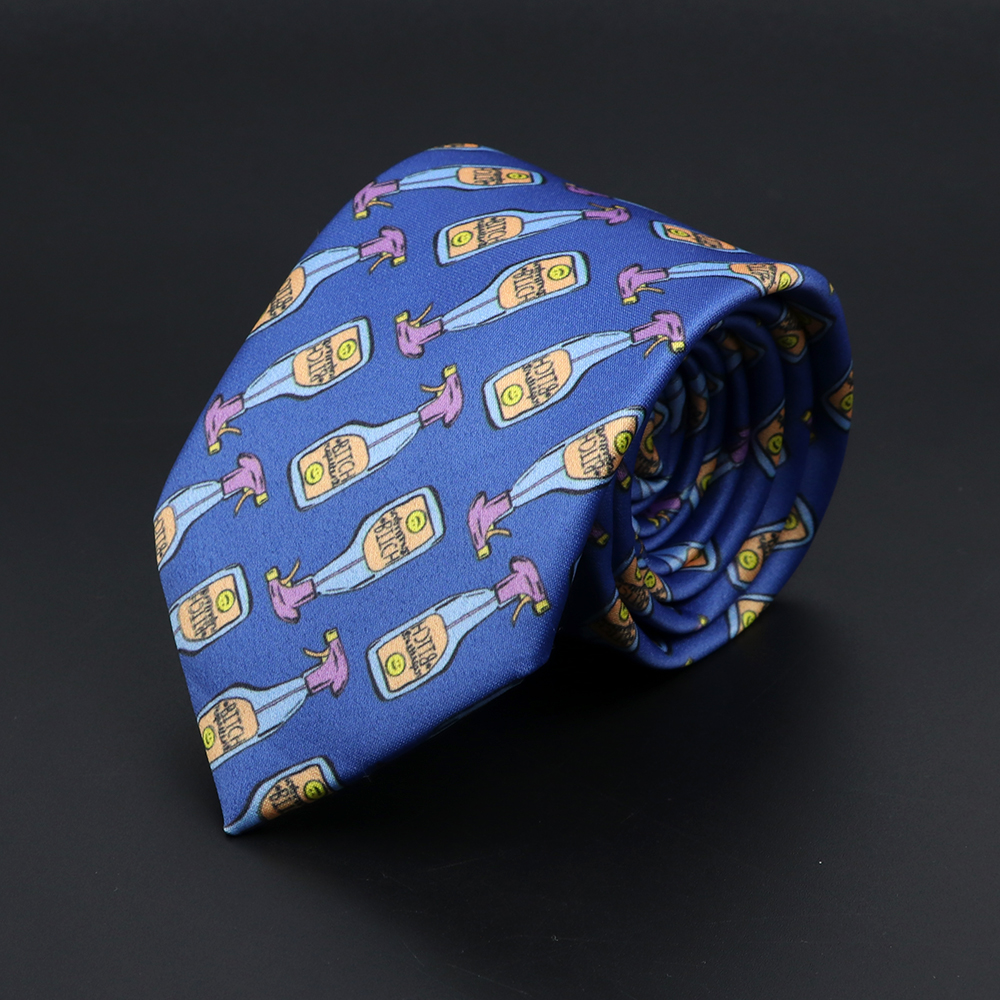 Nieuw heren stropdassen zachte magere stropdas lippen schedel vis hamburger patten print stropdassen voor mannen bruiloft accessoires: green