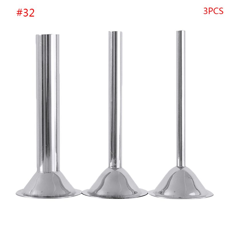 3pcs/set Food Grade Stainless Steel Manual Sausage Stuffer Stuffing Filling Tube: 32