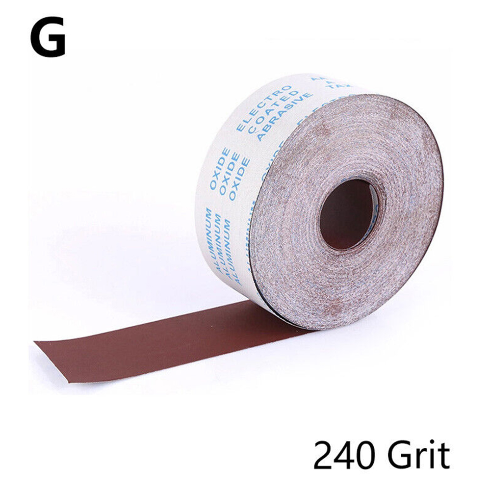 Sandpaper Roll Emery Cloth Sand Paper Sanding Abrasive Sheets 60 80 100 120 150 180 240 320 400 600 800 Grit 1 Meter Length: light yellow