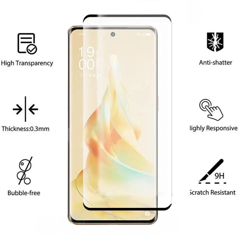 3D Full Curved Tempered Glass For OPPO Reno 10 11 13 Pro Plus Screen Protector film For Realme 11 Pro Plus Reno 12 Pro F27