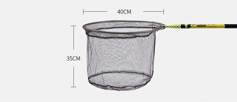 Fishing landing hand Nets 4M 3M 2.1M Folding Carbon rod Nylon Collapsible steel Tackle tank Hole Depth Dipfor fishing A239