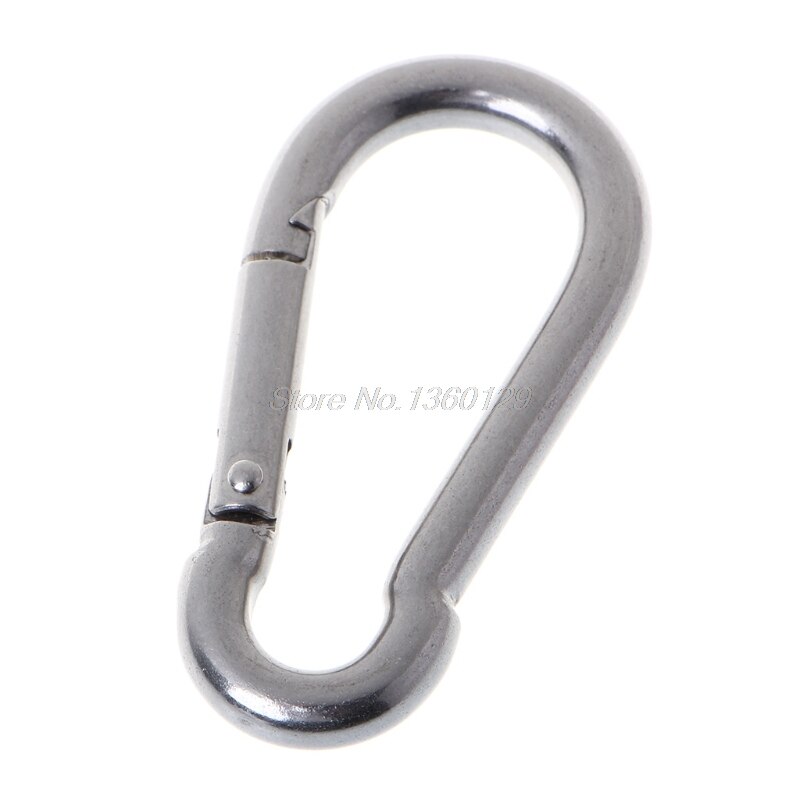 304 Stainless Steel Spring Carabiner Snap Hook Keychain Quick Link Lock Buckle 5 sizes &amp;
