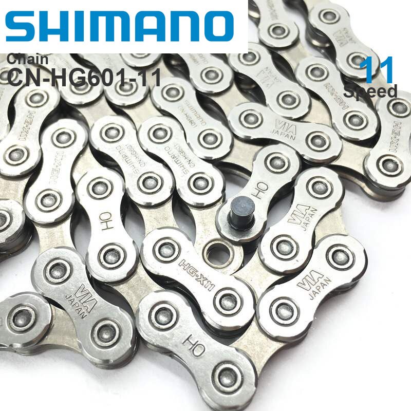 Original SHIMANO HG601 11 Speed Bicycle Chains -Super Narrow - HYPERGLIDE - SIL-TEC- MTB Road bike Chain 116L with Quick Link