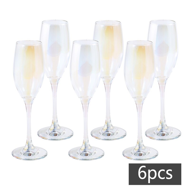 Udformet plating vinglas bæger øl champagneglas drikker juice vodka vinglas kopper til hjemmefest bar restaurant: 6 stk 180ml