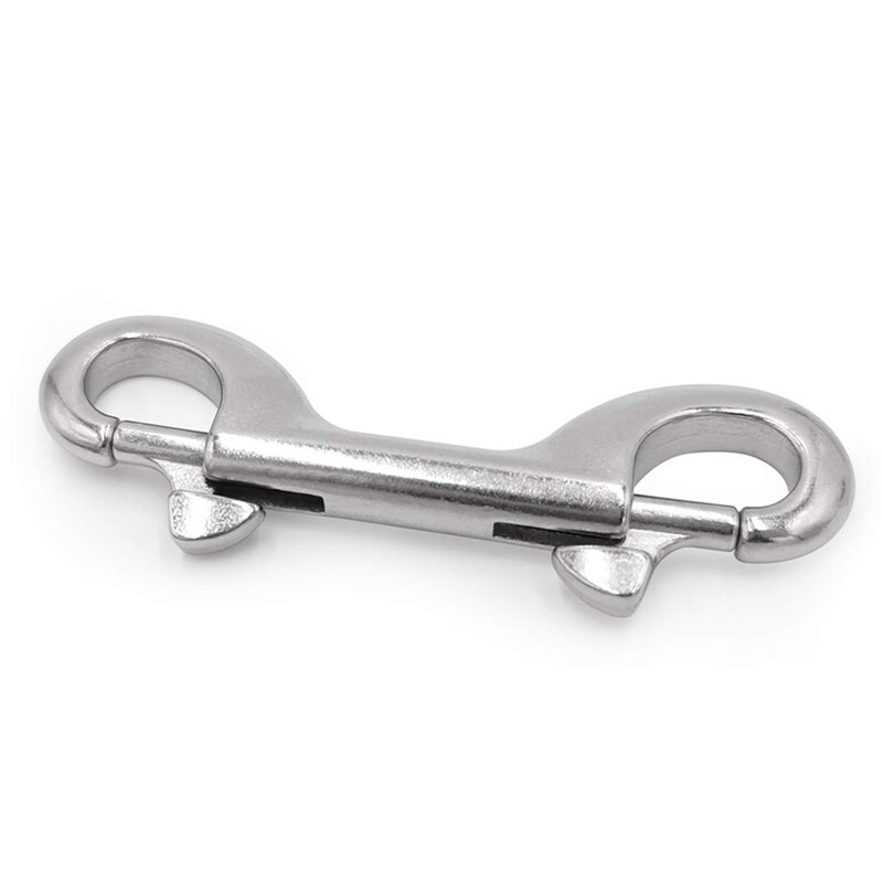 -Stainless Steel Double-Head Spring Hook Stainless Steel Double-Head Clasp Hook Metal Clip for Marine Rigging