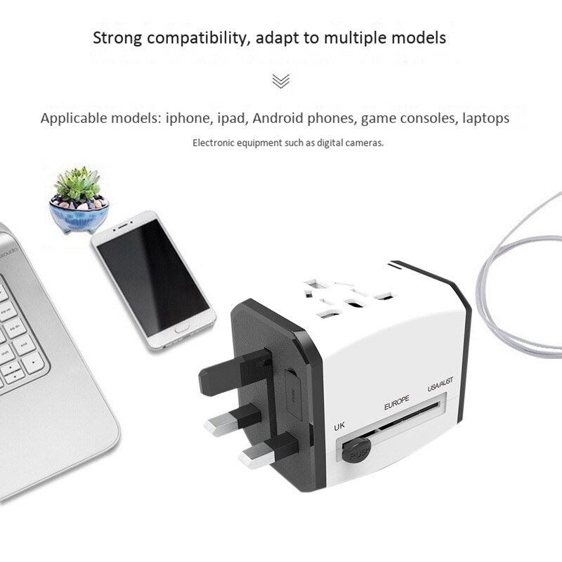 Universele Wereld Voedingscontact Internationale Reislader Adapter Convert Stopcontact Plug Met Usb TYPE-C Voor Ipone12