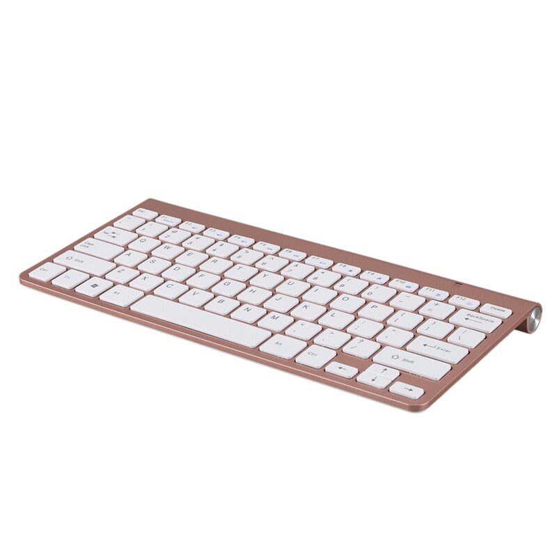 2.4Ghz Ultra-Thin Wireless Keyboard and Mouse Combo with USB Receiver Mouse Keyboard Set for PC Windows XP/7/8/10(Rose Gold)