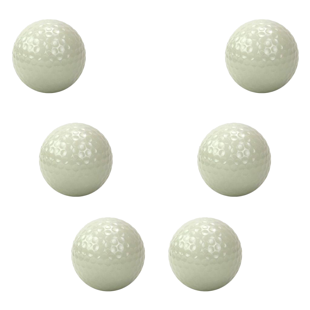 6 stk natgolf selvlysende golfbolde fluorescerende langtidsholdbart stærkt sollys glød golfkølle tilbehør