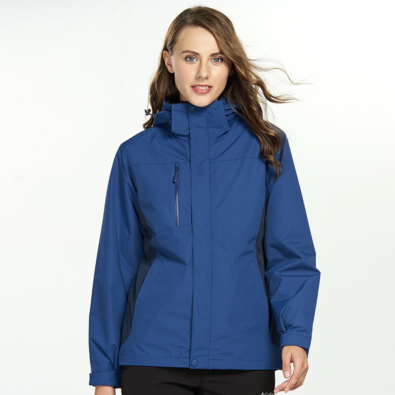 Lente Herfst Mannen Vrouwen Jas Jas Outdoor Vissen Rijden Ski Wandelen Jassen Parka Mannen Vrouwen Winter Windjack Capuchon: Blue / XXXL