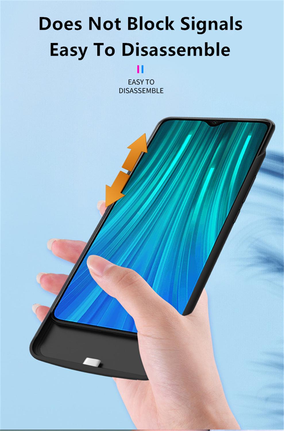 Für Xiaomi Redmi Hinweis 8 Profi Batterie fallen Schlank Stoßfest Batterie Ladegerät fallen Für Redmi Hinweis 8 Sicherung Energie Pack Ladung Abdeckung