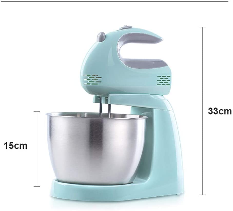 Elvisp med 150w stativ 2 i 1 matställsmixer med 5 hastighetsfunktioner inkluderar 3l skålar 2x vispar 2x degkrokar verktyg