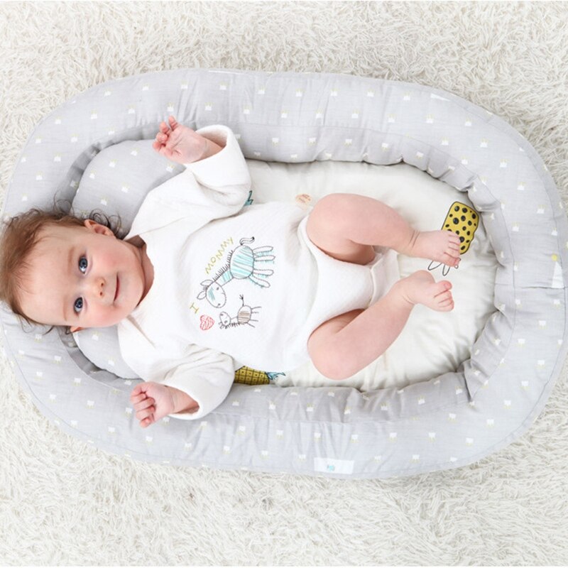 Cama nido portátil para bebé, cuna de viaje extraíble, cuna infantil de algodón para dormir, cuna para niño pequeño, adaptabilidad independiente
