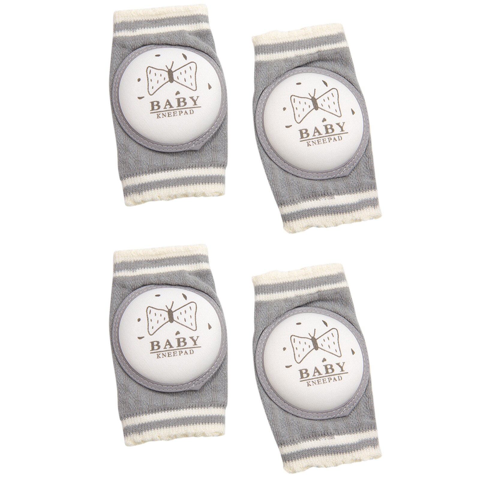 Rodilleras de punto anticaída con estampado de dibujos animados para bebés, Protector de seguridad para bebés, calentador de piernas, 2 pares: E