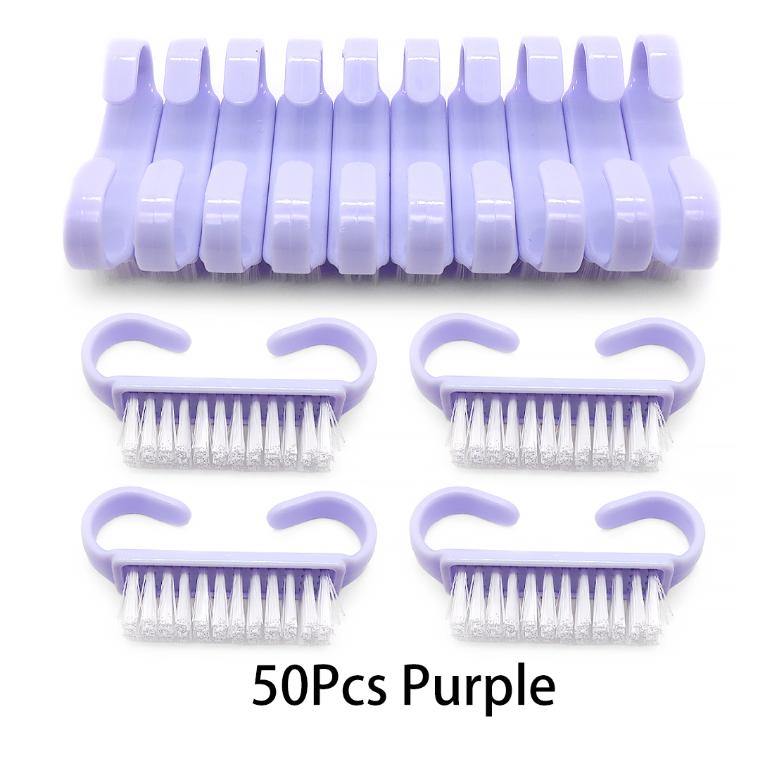 10/20/50/100 Stuks Handgreep Nagelborstel Vingernagel Scrub Schoonmaken Nagelborstels Cleaner Nail scrubber Bulk Voor Mannen Vrouwen JEARLYU: Bruin