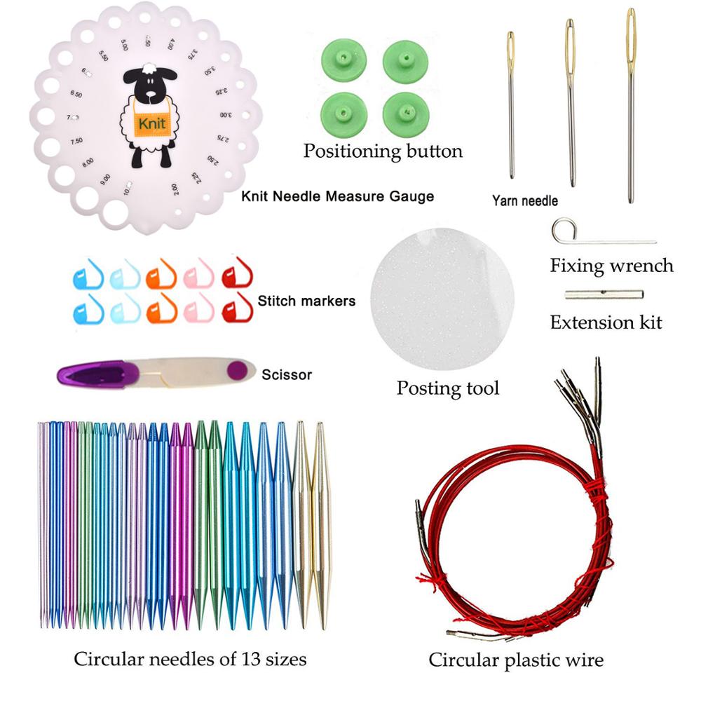 26 Stuks Rondbreinaalden Set Verwisselbare Haak Naald Haken Kit Met Garen Breien Accessoires Kit Voor Vrouwen Moeder