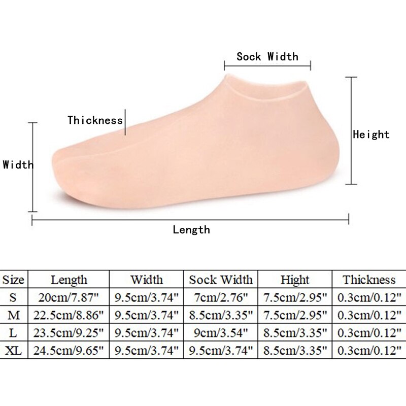 Chaussettes élastiques antidérapantes en Gel de Silicone, Protection des pieds, Protection des pieds, couverture de semelle, talon sec