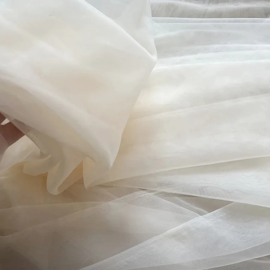 Versatile Soft Tulle Fabrics in Sage Green Blue Yellow for Wedding Decor Curtains Clothing Chair Backs and Encrypted Veils: Blue