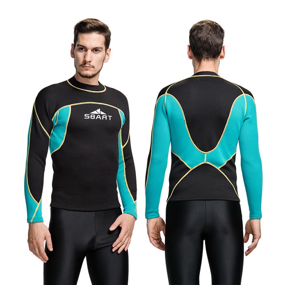 SBART – combinaison de plongée en apnée pour hommes, haut à manches longues, en néoprène, 2MM, haute élasticité, cerf-volant de surf