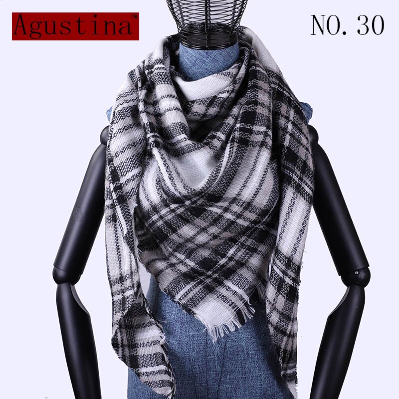 Vrouwen Plaid Sjaal Winter Kasjmier Tartans Sjaal Poncho Driehoek Sjaals Luxe Capes Pashmina Dames Sjaals Womens Shaws