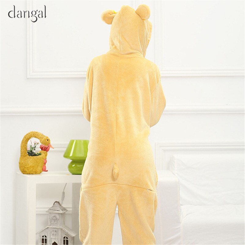 Kigurumi Bear Kigurumi Pajamas Animal One Piece Unisex Pajama kigurumi Pajama Bottoms Yellow Bear Honey Bear Onesie Warm Soft