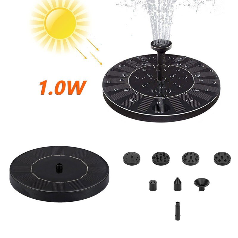 Solar Fountain 1.4W Free Standing Floating Solar Bird Bath Water Pumps for Garden Patio Pool Outdoor Solar Fountain FD