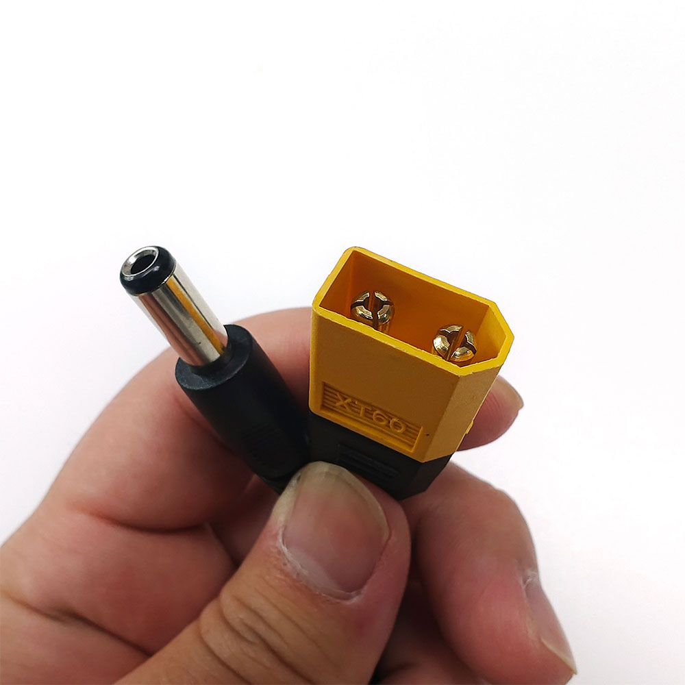 Conector tipo bala macho XT60 a Cable de alimentación macho DC DC5525, adaptador de 5,5x2,5mm para soldador electrónico TS101 PINE64