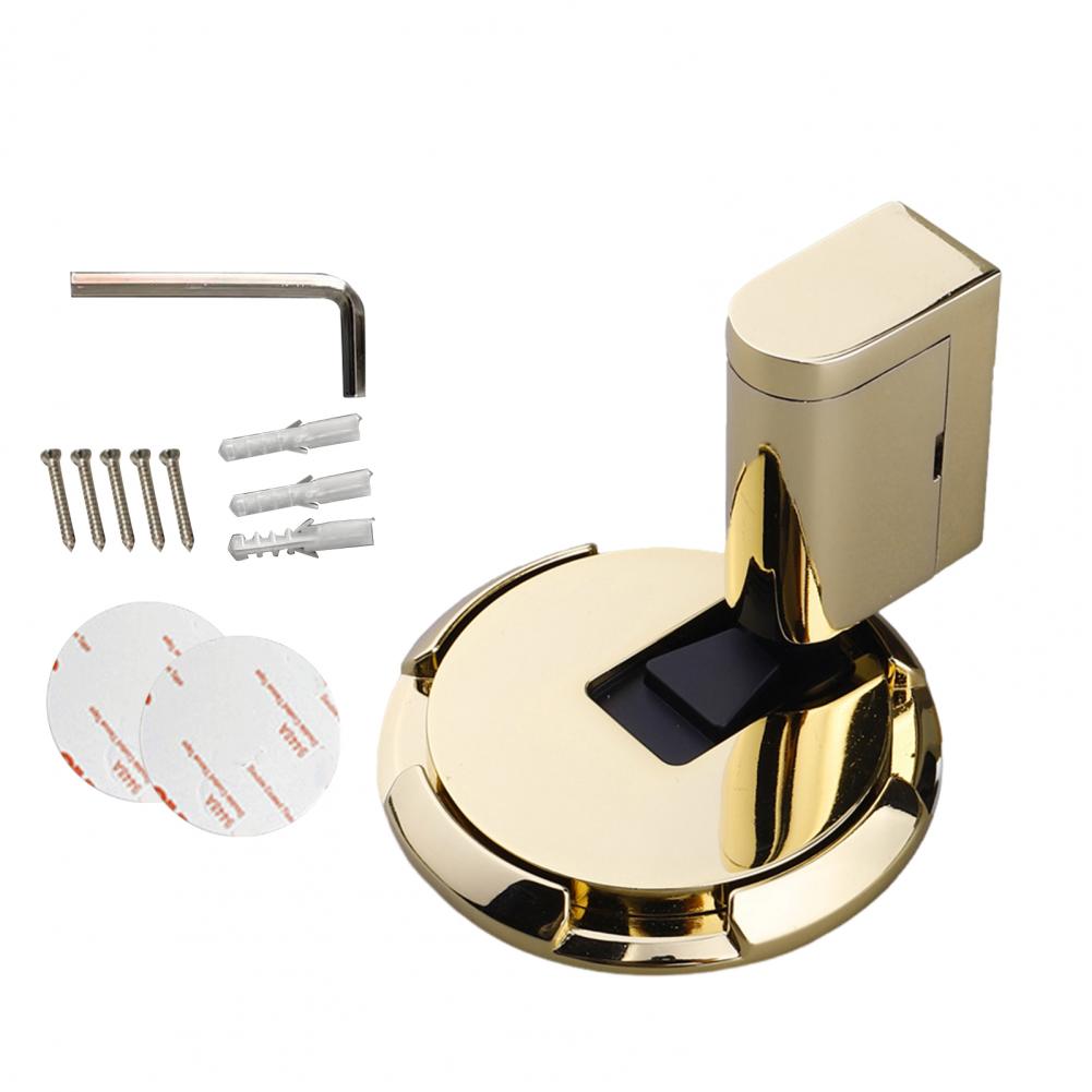 Magnetic Door Stopper No Drilling Silent Floor Door Stop with Screws Adhesive Adjustable Mechanical Magnetic Door Stopper: green