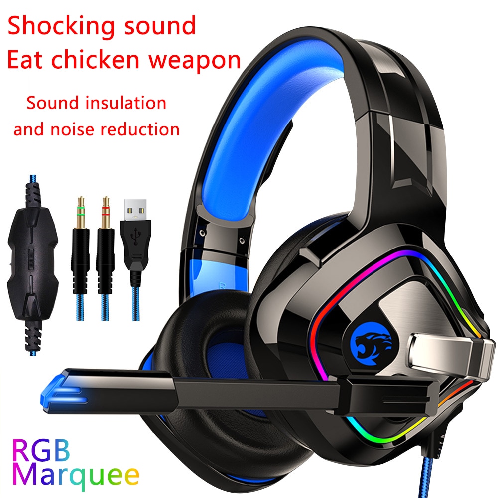4D Stereo Stereo High-end LED Pro Gaming Headset for Nintendo Switch PS4 Xbox One & PC HD Mic Gaming Headset Wired Headphones