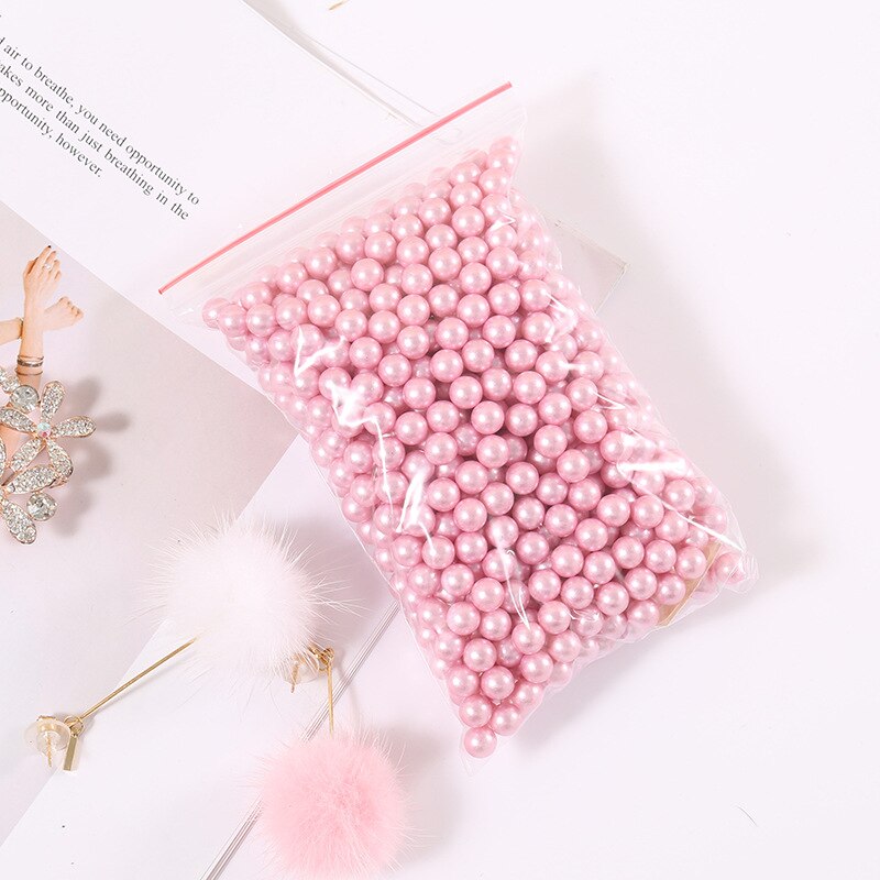 Caja de cristal para brochas de maquillaje, organizador de escritorio para joyería, Cubo de lápiz, caja de almacenamiento de cosméticos, barril de perlas, ZM827: 1 Pack Pink Pearl