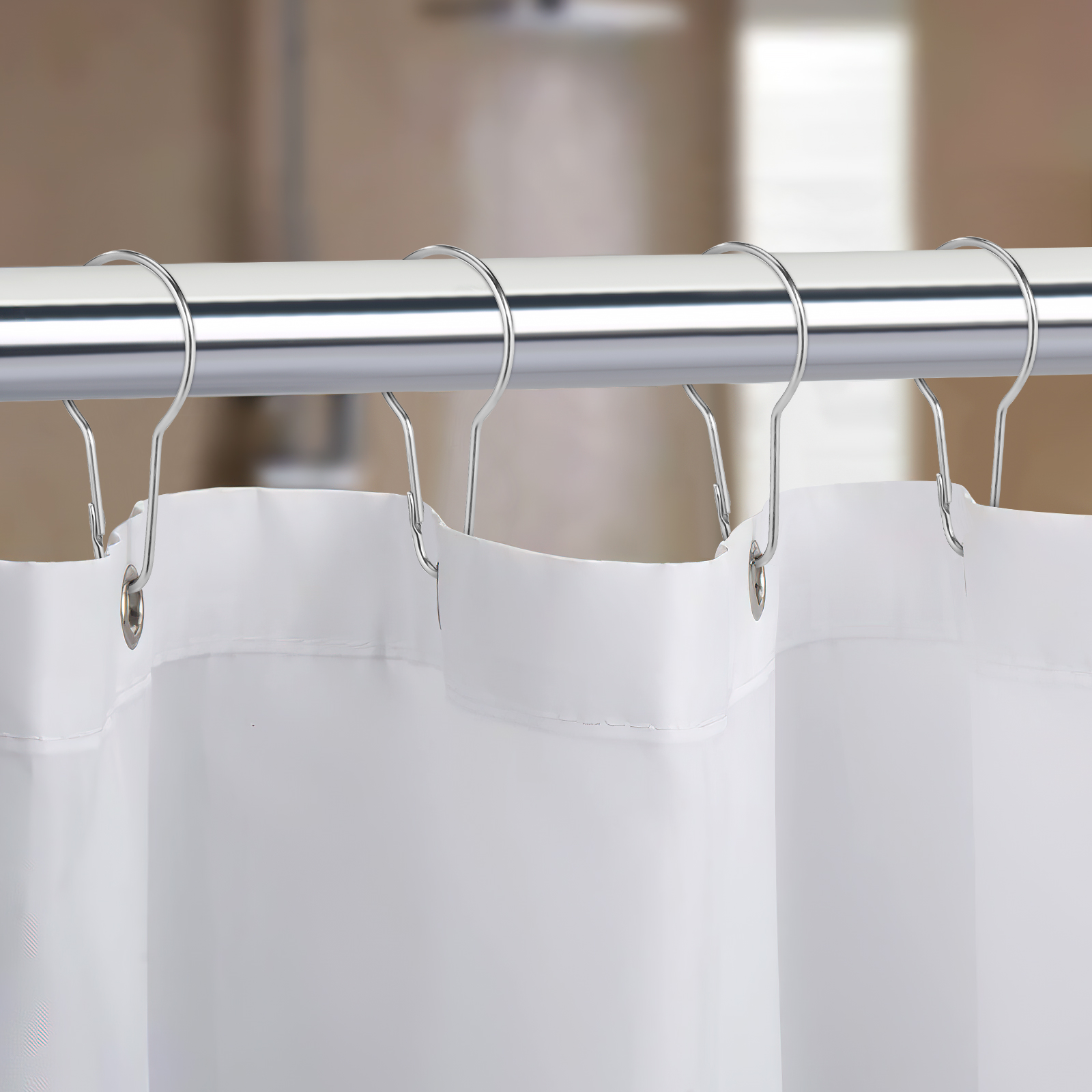 Gardinkroker sett sølvring gardinkrok tilbehør baderom gourdformet dusjkroker multifunksjonelle maskinvarebeslag